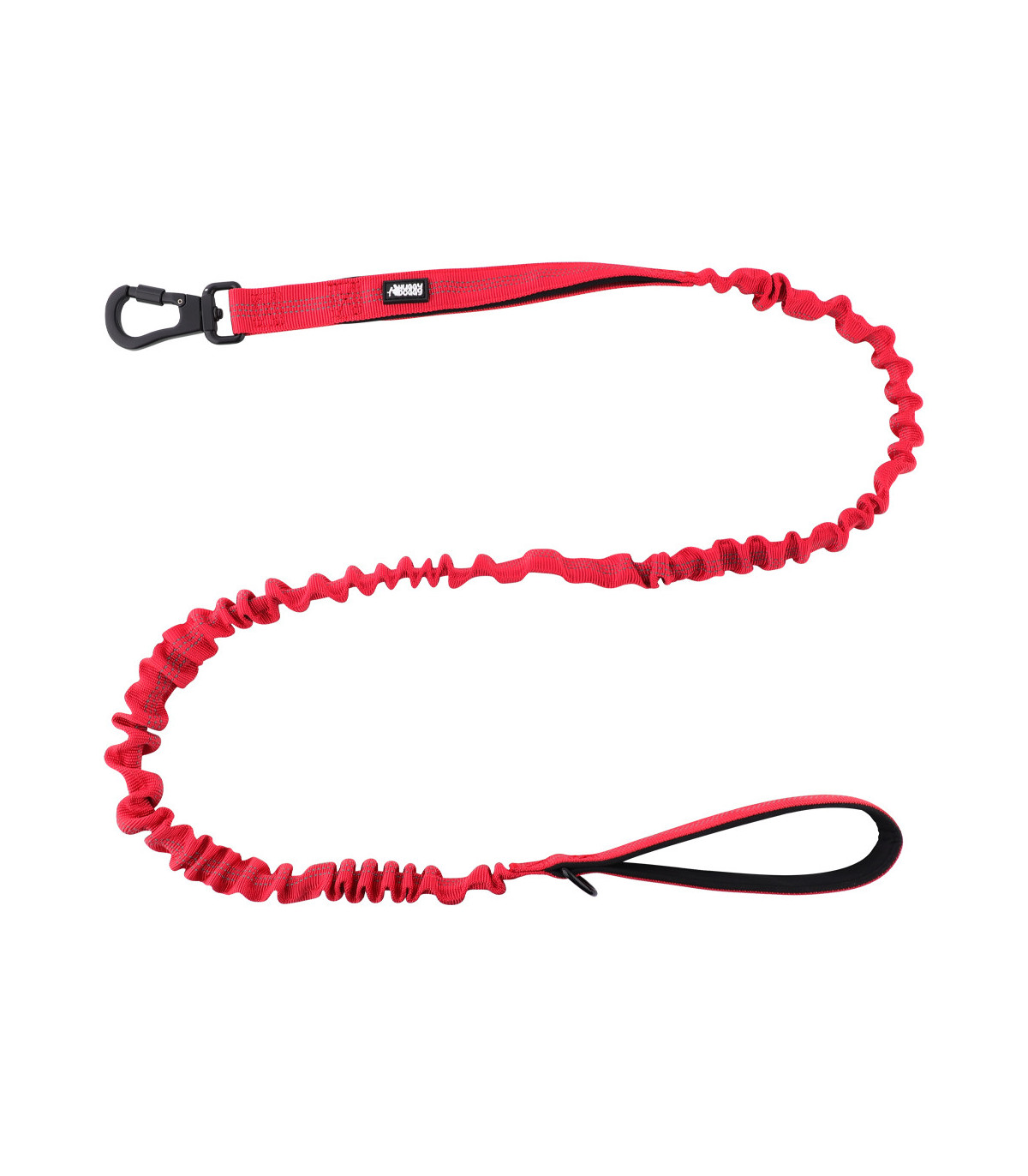 Smycz z amortyzatorem Alpha czerwona – mocna i stylowa | HUGGY DOGGY