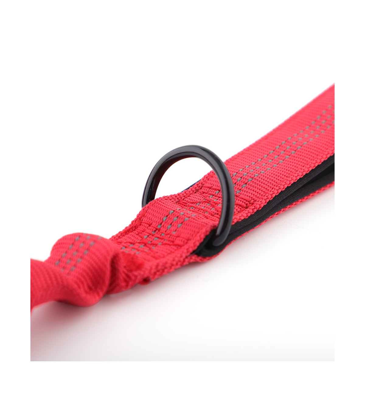 Smycz z amortyzatorem Alpha czerwona – mocna i stylowa | HUGGY DOGGY