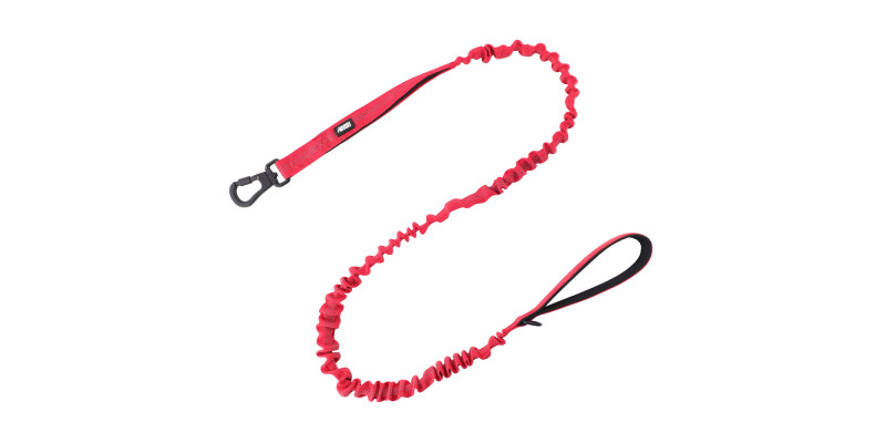Smycz z amortyzatorem Alpha czerwona – mocna i stylowa | HUGGY DOGGY