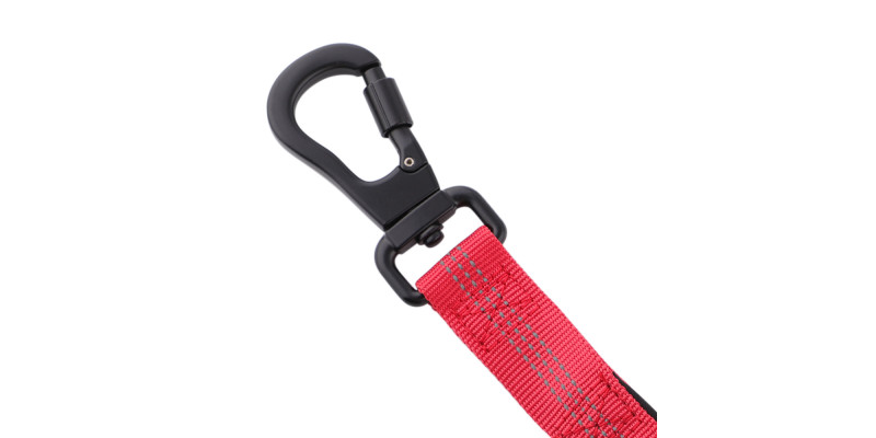 Smycz z amortyzatorem Alpha czerwona – mocna i stylowa | HUGGY DOGGY
