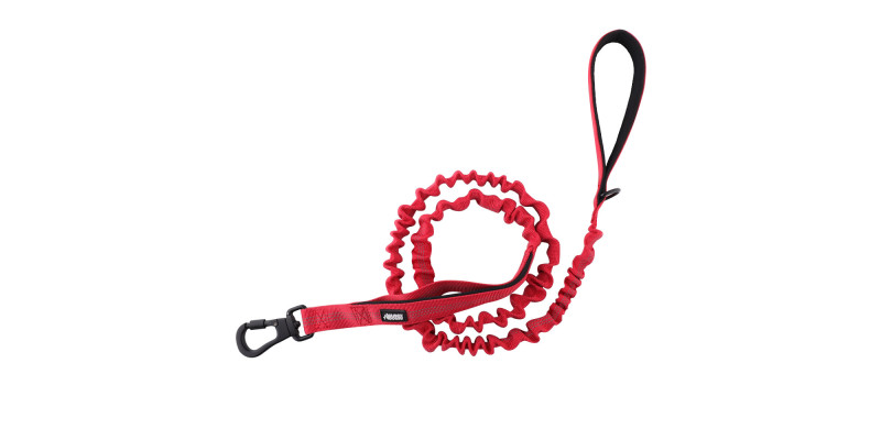 Smycz z amortyzatorem Alpha czerwona – mocna i stylowa | HUGGY DOGGY