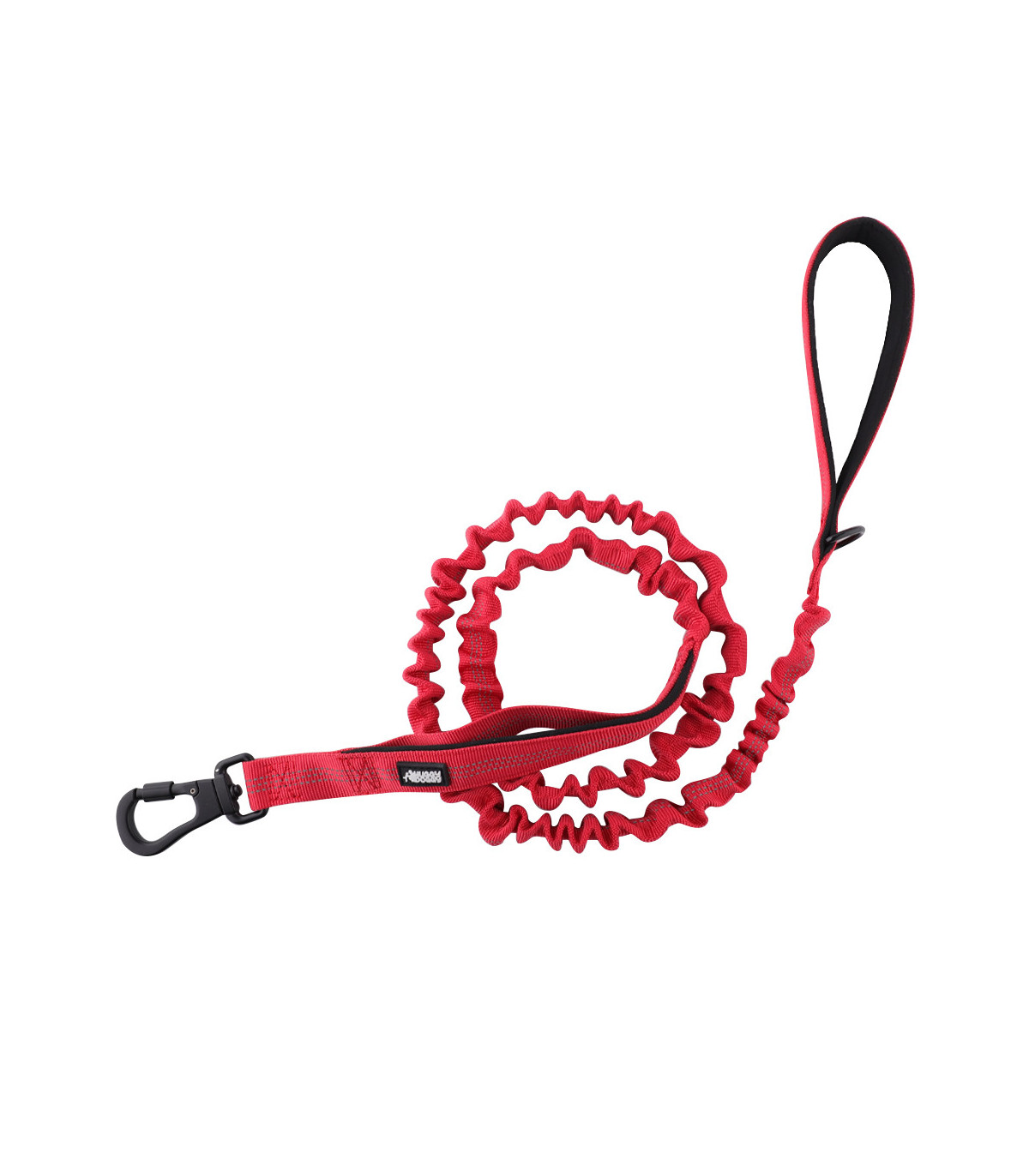 Smycz z amortyzatorem Alpha czerwona – mocna i stylowa | HUGGY DOGGY