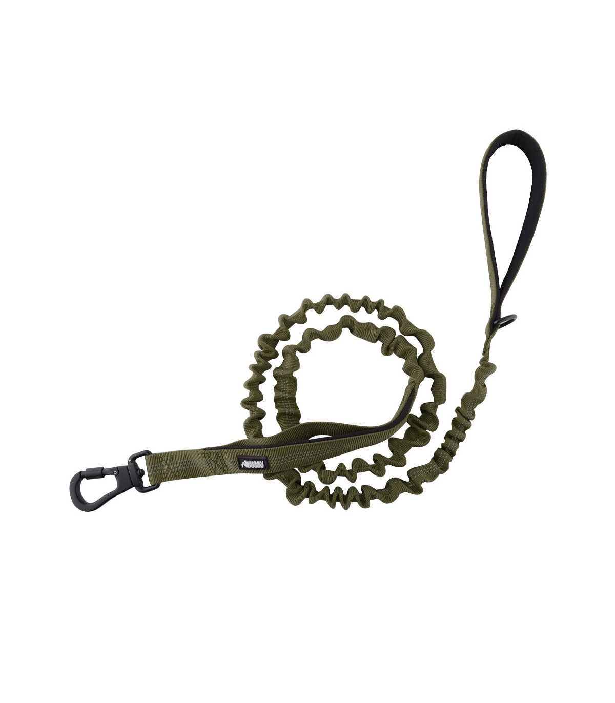 Smycz z amortyzatorem Alpha zielona– mocna i stylowa | HUGGY DOGGY