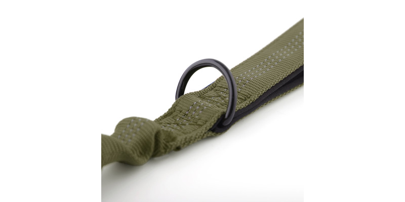 Smycz z amortyzatorem Alpha zielona– mocna i stylowa | HUGGY DOGGY