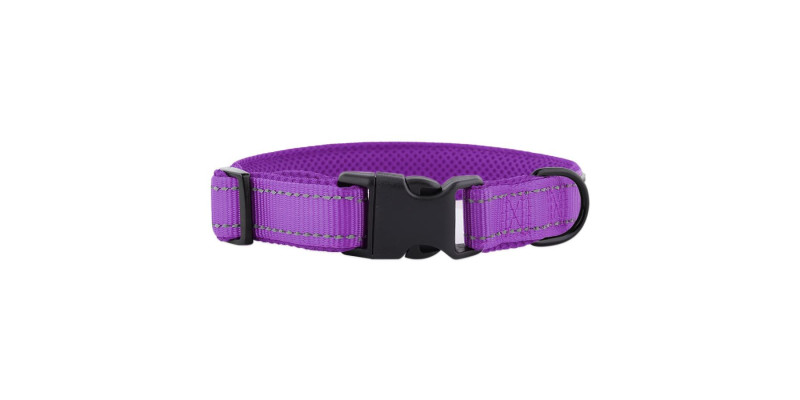 Lekka i wytrzymała obroża Walky w odcieniu fioletowym od HUGGY DOGGY, idealna dla małych i dużych psów z prostą regulacją