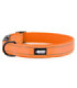 Pomarańczowa obroża Walky od HUGGY DOGGY z odblaskowymi elementami, zapewniająca widoczność psów w nocy, dodatkowo z regulacją