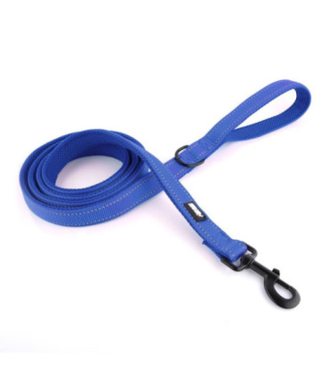 Granatowa smycz dla psa HUGGY DOGGY Walky o długości 2 metrów z wytrzymałym karabińczykiem