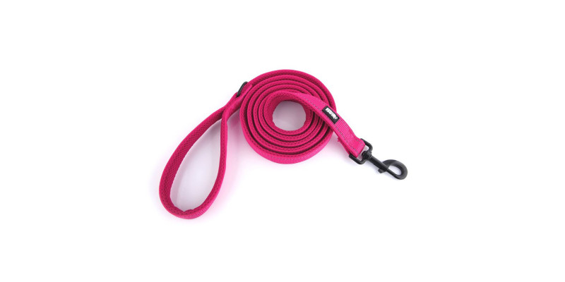 2-metrowa smycz HUGGY DOGGY Walky, w eleganckim różowym kolorze, z mocnym karabińczykiem