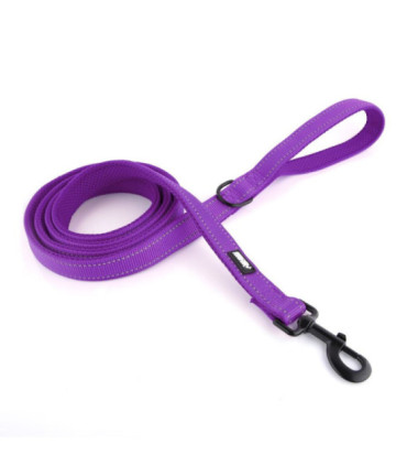 Fioletowa smycz dla psa HUGGY DOGGY Walky, 2-metrowa długość
