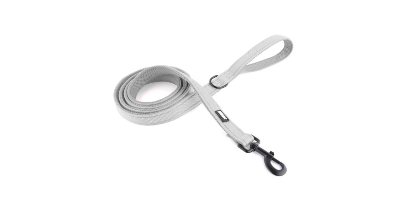 Szara smycz HUGGY DOGGY Walky 2-metrowa z solidnym karabińczykiem