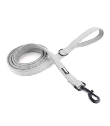 Szara smycz HUGGY DOGGY Walky 2-metrowa z solidnym karabińczykiem