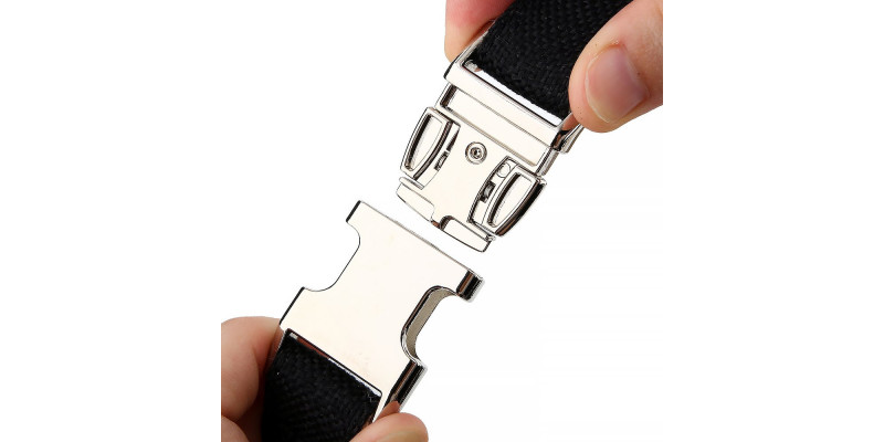 Obroża HUGGY DOGGY w kolorze czarnym, wyposażona w solidną aluminiową klamrę dla trwałości i bezpieczeństwa