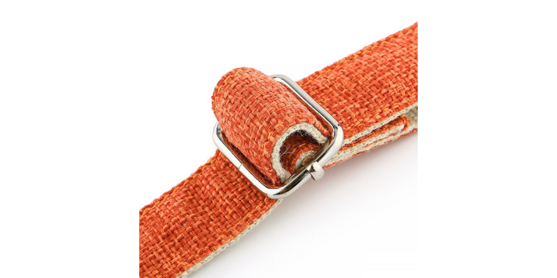 Obroża HUGGY DOGGY Eko w pomarańczu, idealna dla psów lubiących aktywne spacery z lekką aluminiową klamrą