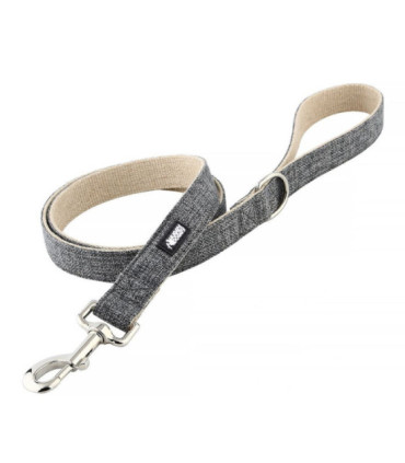 Ekologiczna smycz dla psa HUGGY DOGGY, kolor szary, doskonała na codzienne spacery