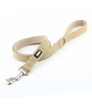 Smycz HUGGY DOGGY Eko khaki, 1,5 metra, lekka i trwała konstrukcja, idealna na wieczorne miejskie spacery z psem