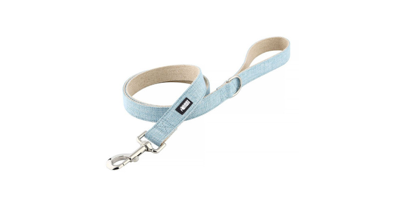 Niebieska smycz dla psa HUGGY DOGGY Eko, 1,5 metra, wyjątkowo lekka i solidna