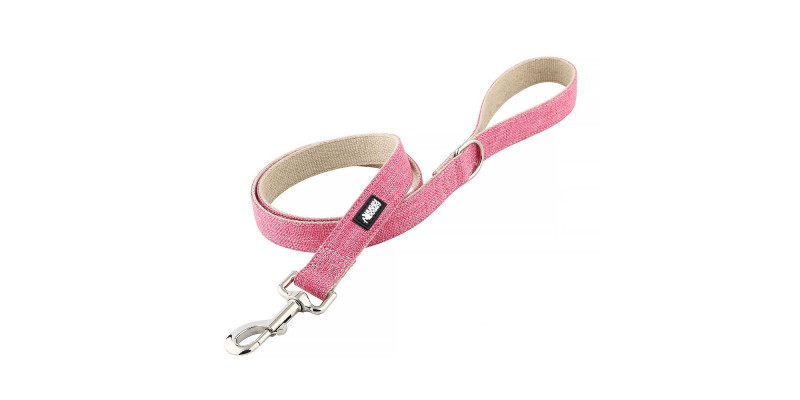 1,5-metrowa różowa smycz dla psa HUGGY DOGGY Eko, wykonana z trwałych materiałów.