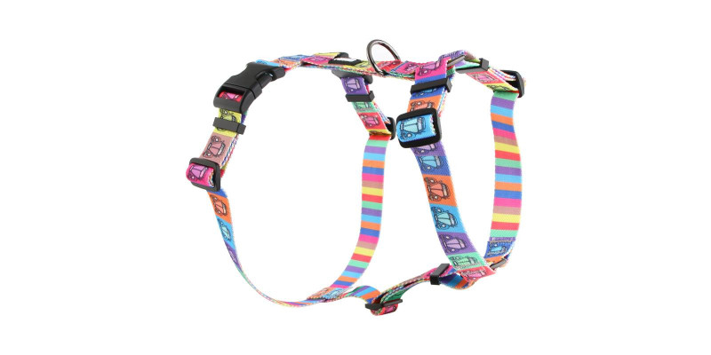 Designerskie szelki dla psa HUGGY DOGGY Lucky Beetle Car z motywem samochodu