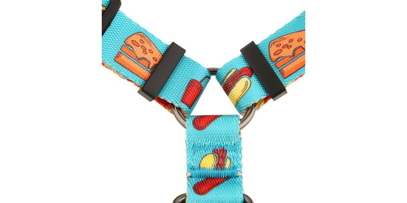 Lekkie szelki designerskie dla psa HUGGY DOGGY z kolekcji Lucky Fast Food