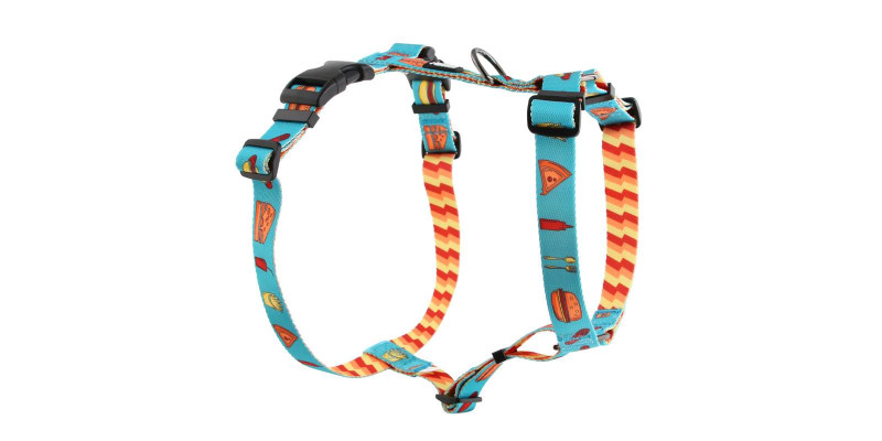 Designerskie szelki Lucky Fast Food od HUGGY DOGGY dla małych psów