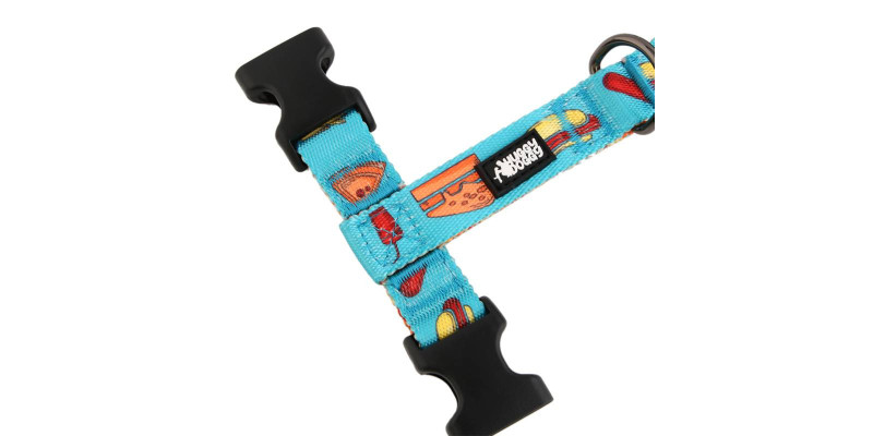 Szelki designerskie HUGGY DOGGY Lucky Fast Food z miękkim wnętrzem dla komfortu psa