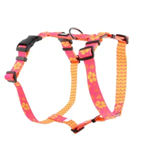 Szelki designerskie typu guard HUGGY DOGGY Lucky Flower, wzór kwiatowy dla psów