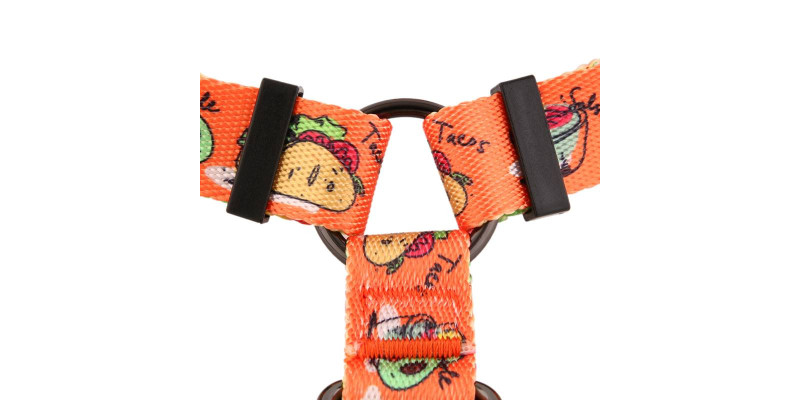 Szelki dla psa HUGGY DOGGY z serii Lucky Tacos, z podwójnymi zapięciami lekkie i ergonomiczne o konstrukcji guard