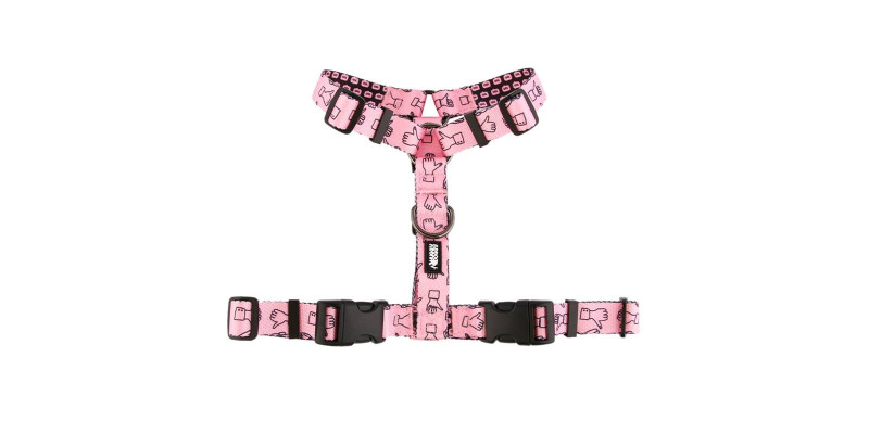 Designerskie szelki HUGGY DOGGY typu guard z motywem kciuków