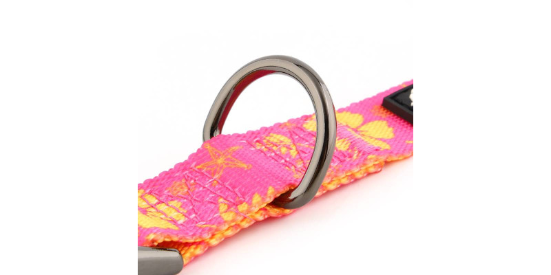 Regulowana w pełnym zakresie obroża z kolekcji Lucky Flower, wykonana z wytrzymałych materiałów