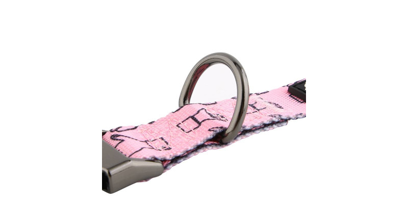 Designerska obroża HUGGY DOGGY z motywem Thumbs, wykonana z trwałej tkaniny