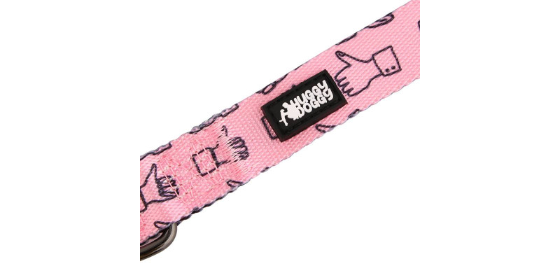 Obroża HUGGY DOGGY Lucky Thumbs z motywem kciuków, idealna dla stylowych psów