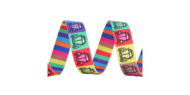 Ergonomiczna smycz HUGGY DOGGY Lucky Beetle Car, 1,5 m, idealna na spacery