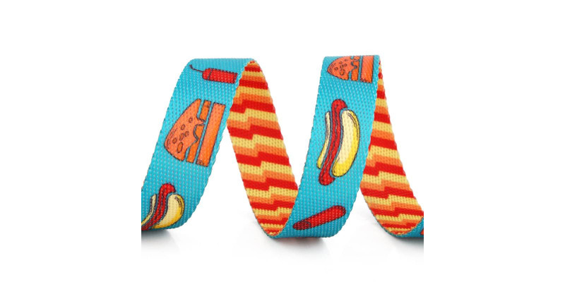 Smycz HUGGY DOGGY Lucky Fast Food, wyjątkowy wzór, komfortowa rączka