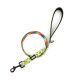 Smycz dla psów designerska HUGGY DOGGY Lucky Lime Rainbow, długość 1,5 m, wzór tęczy