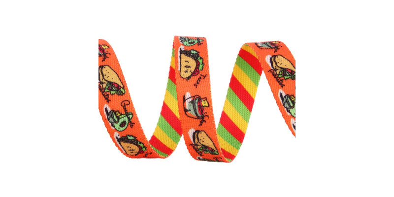 Smycz HUGGY DOGGY Lucky Tacos, unikalny wzór, wysokiej jakości materiały. Idealna na miejskie spacery z psem