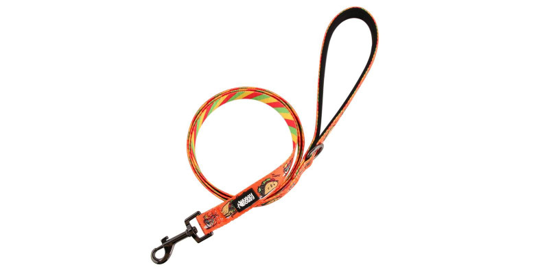 Smycz dla psa designerska HUGGY DOGGY Lucky Tacos, długość 1,5 m, unikalny wzór tacos