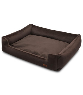 Luksusowe legowisko welurowe HUGGY DOGGY Haven brązowe dla Chihuahua