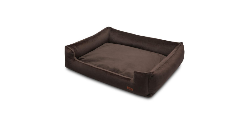 Luksusowe legowisko welurowe HUGGY DOGGY Haven brązowe dla Chihuahua