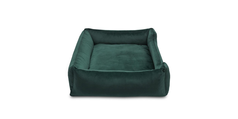 Luksusowe legowisko welurowe HUGGY DOGGY Haven zielone dla psa Chihuahua