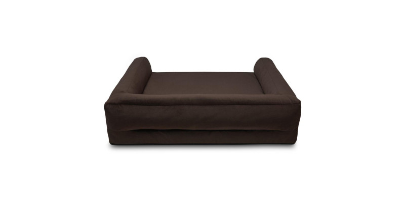 Legowisko ortopedyczne HUGGY DOGGY Harmony brązowe, rozmiar L, idealne dla Cavalier King Charles Spanie