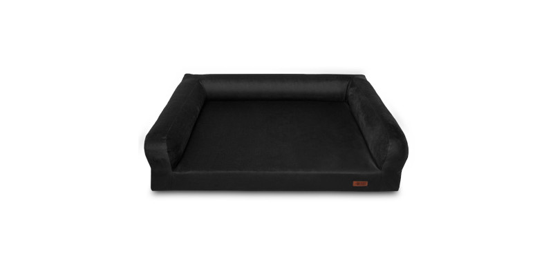 Legowisko ortopedyczne welurowe HUGGY DOGGY Harmony czarne