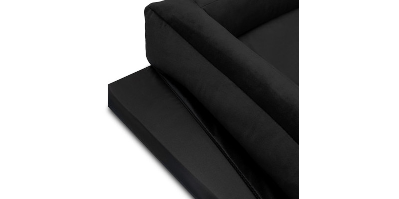 Legowisko ortopedyczne welurowe HUGGY DOGGY Harmony czarne