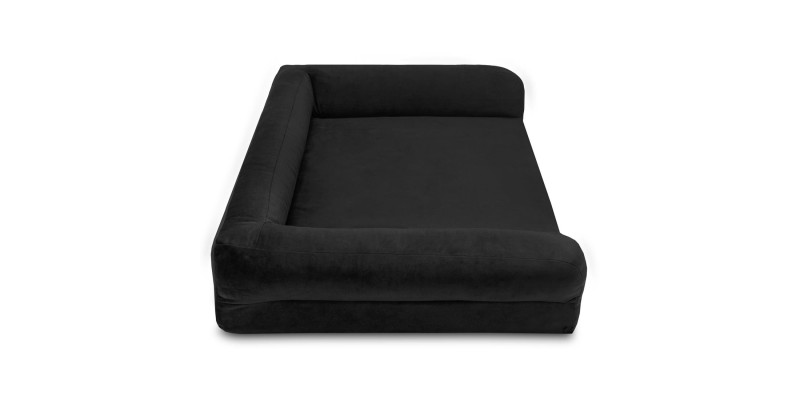 Legowisko ortopedyczne welurowe HUGGY DOGGY Harmony czarne