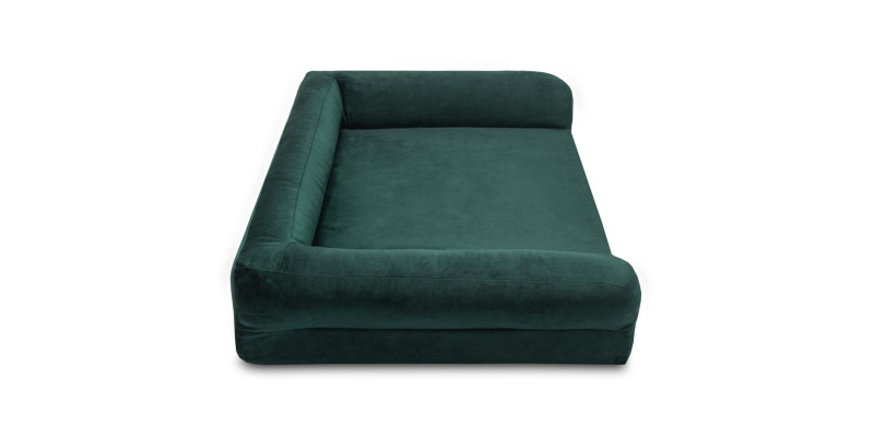 Kanapa ortopedyczna HUGGY DOGGY Harmony zielona, rozmiar L, idealna dla Cavalier King Charles Spaniel