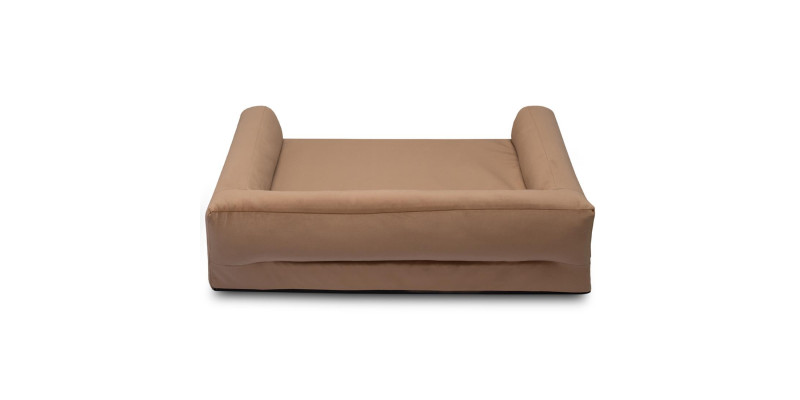 Luksusowe spanie ortopedyczne dla psa HUGGY DOGGY Harmony beżowe, idealne dla Maltańczyka