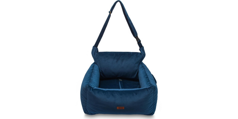 luksusowy fotelik samochodowy do auta dla psa HUGGY DOGGY Snug granatowy