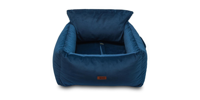 Fotelik samochodowy dla psa do auta transporter HUGGY DOGGY Snug granatowy