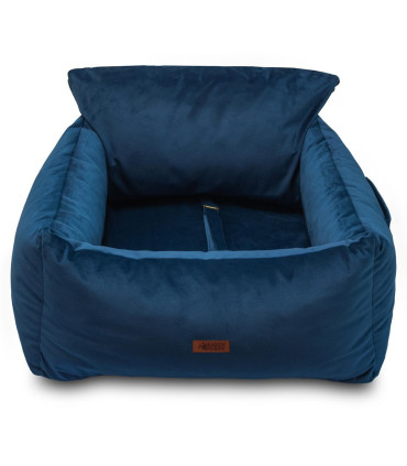 Fotelik samochodowy dla psa do auta transporter HUGGY DOGGY Snug granatowy